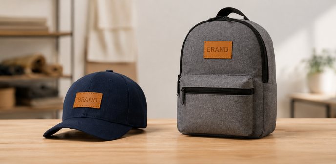 Brand Patch con relieve aplicado sobre mochila promocional